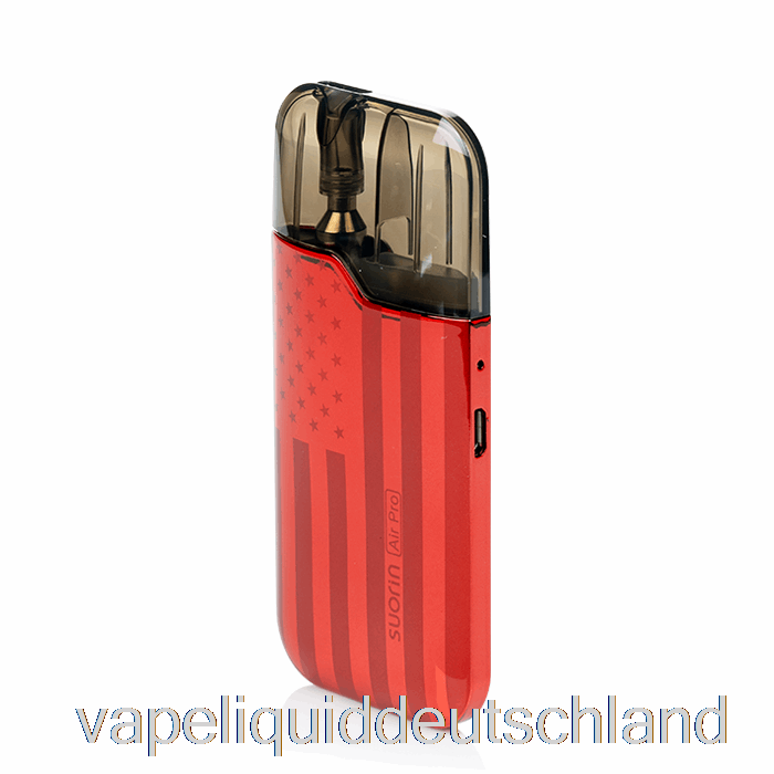 Suorin Air Pro 18 W Pod-System, Rote, Sternenverzierte Vape-Flüssigkeit